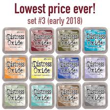 Distress Oxide Ink Pads By Tim Holtz Set 3 Early 2018 All 12 Colors