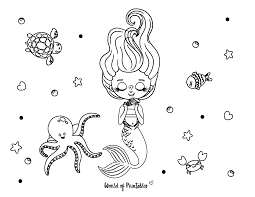 25 best mermaid coloring pages for kids adults world of printables