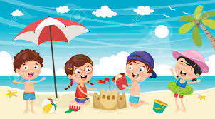 Try to search more transparent images related to beach clipart png |. Vector Illustration Of Kids Playing At Beach And Sea Royalty Free Cliparts Vectors And Stock Illustration Image 102328758