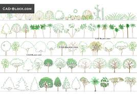 Cad models that are scaled and ready for use in various autocad projects. Trees Side View Free Cad Blocks Download