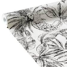 Tableau de caractéristiques du produit. Papier Peint Intisse Jungle Leaf Coloris Lin Noir Papier Peint 4murs