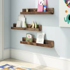 The shelf is made from solid bamboo wood simply slides on to the metal frame once it is attached to your wall. Three Posts Baby Kids Rutter Three Posts Baby Kids 4 H X 28 W Solid Wood Alder Chip Resistant Floating Shelf Kids Bookcase Reviews Wayfair