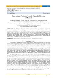 The next generation ar mobile game. Pdf Determinant Factor Of Islamic Financial Literacy In Malaysia Sazana Ab Rahman Academia Edu