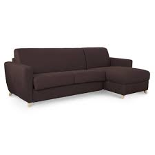 Canapé d'angle réversible convertible coffre envy | bobochic ®. Canape D Angle Convertible Reversible Scandinave En Tissu Marron Chocolat Tobias