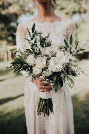 Depending on which stems you choose, a white bouquet can achieve any type of style. 20 Gorgeous And Trendy Greenery Wedding Bouquets Emmalovesweddings Green Wedding Bouquet White Wedding Bouquets Fall Wedding Bouquets