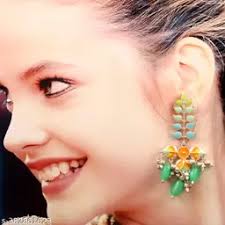 Beautiful meena kari cone earring for women