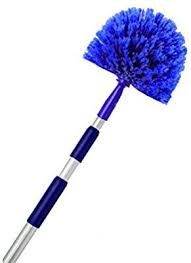 Cobweb Duster Extendable Reach 20 Feet Ceiling Fan Duster 3 Stage Aluminum Telescoping Pole Medium Stiff Bristles Long Long Handles Cobweb Ceiling Fan