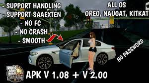 Convenient operation, based on two analog control. Apk Gta Sa Support Handling V1 08 And V2 00 Gta Sa Android Youtube