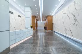 A Lobby Renovation Of The Us Social Security Administration Building In Downtown Manhattan Uses Artistic Tile Custom Tile Design Artistic Tile Corridor Design