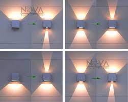 Cree Outdoor Wall Light Led Up Down Wall Sconces Adjustable Wall Lamp Garden Light Ip65 6w Outdoor Light Exterior Wall Light Outdoor Wall Lighting Wall Lights