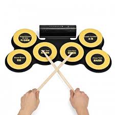 Electronic Drum Pad 6 Drum Pads 2 Foot Pedals Usb Port Earphone Jack Electronic Drum Pad Drum Pad Drums