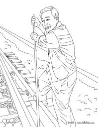Go Green And Color Online This Rail Switchman Coloring Page Amazing Way For Kids To Discover Train Station Job More Origi Coloring Pages Coloring Books Color