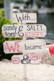 Melissa And Christopher S Wedding In Islamorada Florida Dream Beach Wedding Beach Wedding Signs Beach Theme Wedding