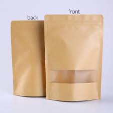 Check spelling or type a new query. Kraft Stand Up Pouches With Window Wholesale Packagingbest