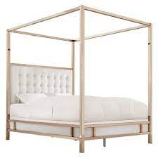 Check spelling or type a new query. Manhattan Champagne Gold Canopy Bed King White Linen Inspire Q Canopy Bed Bed Weston Home