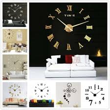 You save $93.47 (40%) dimensions please select dimensions add your. 3d Wall Clock Roman Numerals Large Size Mirrors Art Clock Shopee Philippines