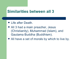 Comparing 3 Major Religions