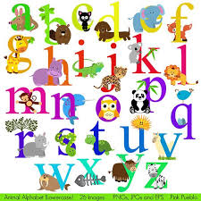 Animal Alphabet Font With Safari Jungle Zoo Animals Etsy Animal Alphabet Fonts Alphabet Alphabet Nursery