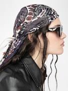 Red Mixed Silk Square Scarf