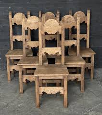 Picket house furnishings keaton 5 piece round dining set. Dining Chairs Plank Seat Chair Set6 Antique Farmhouse Dining Chairs Dining Room Furniture