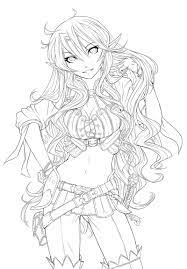 Abstract coloring pages for teenagers difficult. Female Anime Demon Drawings