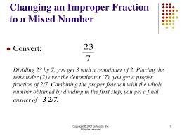 • rewrite the mixed number as an addition problem. Chapter 1 Fractions Review Ppt Download