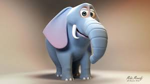 3d Cartoon Elephant Model Cartoon Elephant Elephant Cartoon Animals