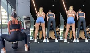 While At The Gym Her Friend Fucks Her With A Strapon | PimpBunny