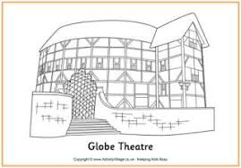 Globe Theatre Colouring Page Globe Theater Magic Treehouse Theatre