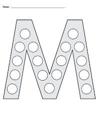 Letter M Do A Dot Printables Uppercase Lowercase Letter M Worksheets Do A Dot Letter A Crafts