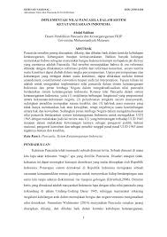 Pancasila dalam konteks ketatanegaraan republik indonesia. Pdf Implementasi Nilai Pancasila Dalam Sistem Ketatanegaraan Indonesia