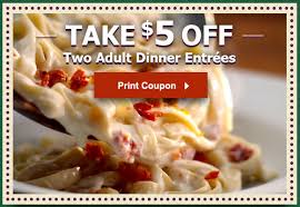 Get an extra save 20% on select items minimum order: Two New Olive Garden Coupons Save 3 At Lunch 5 At Dinner