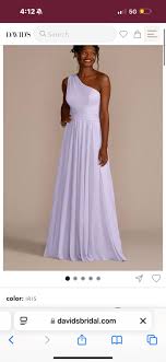 David's Bridle Mesh one-shoulder dress with full skirt