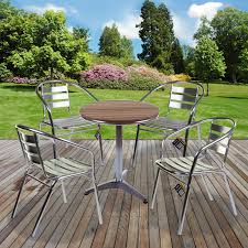 It's reduced from a very reasonable £50 to a fantastic £30. Chrome Bistro Sets Aluminium Outdoor Garden Cafe Furniture Ash Wood Round Table Ebay