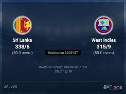Aiscore brings you great and fast football stats from all global competitions, including live score, final results, scheduled matches, standings，odds. Sri Lanka Vs West Indies Live Score Over Match 39 Odi 46 50 Updates Cricket News