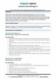 They are responsible for the implementation of their company's sales. Assistant Sales Manager Resume Samples Qwikresume