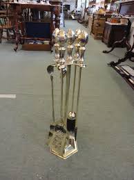 The largest version of these stunning andirons, they stand at 24 tall and would make any fireplace stand out. Brass Fire Companion Set 187931 Sellingantiques Co Uk