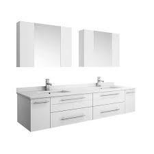 72 columbia double bathroom vanity, ash gray. Fresca Fvn6172wh Uns D Lucera 72 Inch White Wall Hung Double Undermount Sink Modern Bathroom Vanity With Medicine