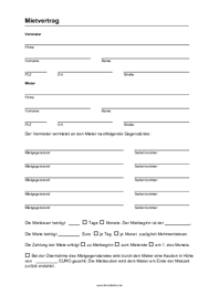 Untermietvertrag zum ausdrucken für gewerbliche vermieter und mieter. Mietvertrag Fur Technik Pdf Pdf Vorlage Zum Ausdrucken