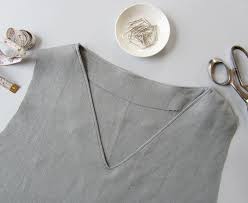 A lot of people prefer to make their own customized neck binding and this is where the skill becomes necessary here is a second method on how to sew neck binding. Sewing Glossary How To Sew A Facing To A V Neckline Tutorial The Thread Blog