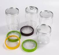 China Plastic Food Storage Pull Ring Bottles PET Clear Tin Can Food Storage  Jars With Easy Open End 250ml 350ml 450ml 500ml