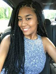 Triangle Instead Of Box Parts Cute Hairstyles Braided Hairstyles Box Braids
