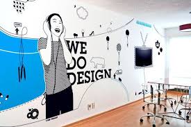 Pin By Kara Stella On Environmental Design Inspiration Office Wall Design Wall Graphics Design Creative Office Decor