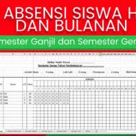 Contoh absensi daftar hadir siswa format excel (xls) terbaru. Contoh Absen Siswa Untuk Sd Smp Sma Format Excel Guraruguraru