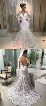 Mermaid Off The Shoulder Long Sleeves Wedding Dress With Appliques Wedding Dress Long Sleeve Wedding Dress Sleeves Wedding Dresses