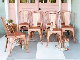 These chairs are referred to as press back chairs. How To Spray Paint Metal Chairs Lolly Jane