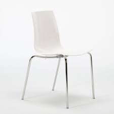 stackable chair without armrests, made