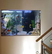 Desain Aquarium Dinding Desainrumahanda Com Fish Aquarium Decorations Wall Aquarium Fish Tank