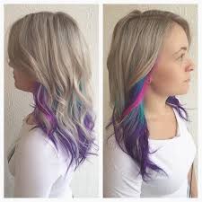 Rainbow hair is a fun look, but it does require a lot of commitment. Blonde Layered Cut With Tousled Waves And Rainbow Highlights The Latest Hairstyles For Men And Women 2020 Hairstyleology