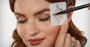 easy spider web makeup for